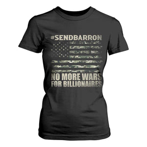 Send Barron T Shirt For Women Vintage American Flag Camo Soldier Hashtag Meme TS14 Black Print Your Wear