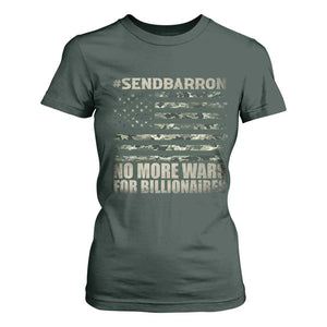 Send Barron T Shirt For Women Vintage American Flag Camo Soldier Hashtag Meme TS14 Dark Forest Green Print Your Wear