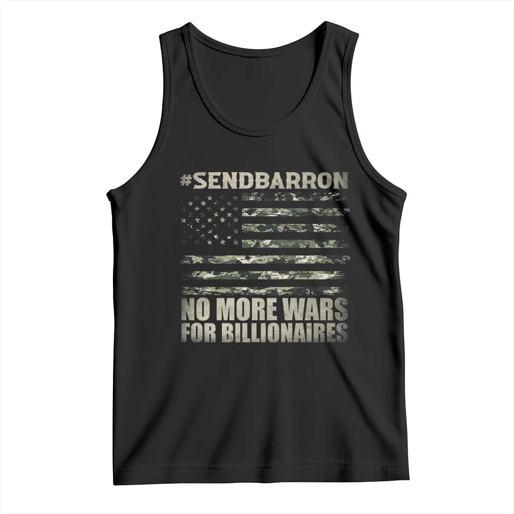 Send Barron Tank Top Vintage American Flag Camo Soldier Hashtag Meme TS14 Black Print Your Wear