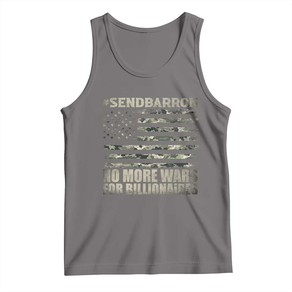 Send Barron Tank Top Vintage American Flag Camo Soldier Hashtag Meme TS14 Deep Heather Print Your Wear