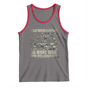 Send Barron Tank Top Vintage American Flag Camo Soldier Hashtag Meme TS14 Deep Heather Red Print Your Wear