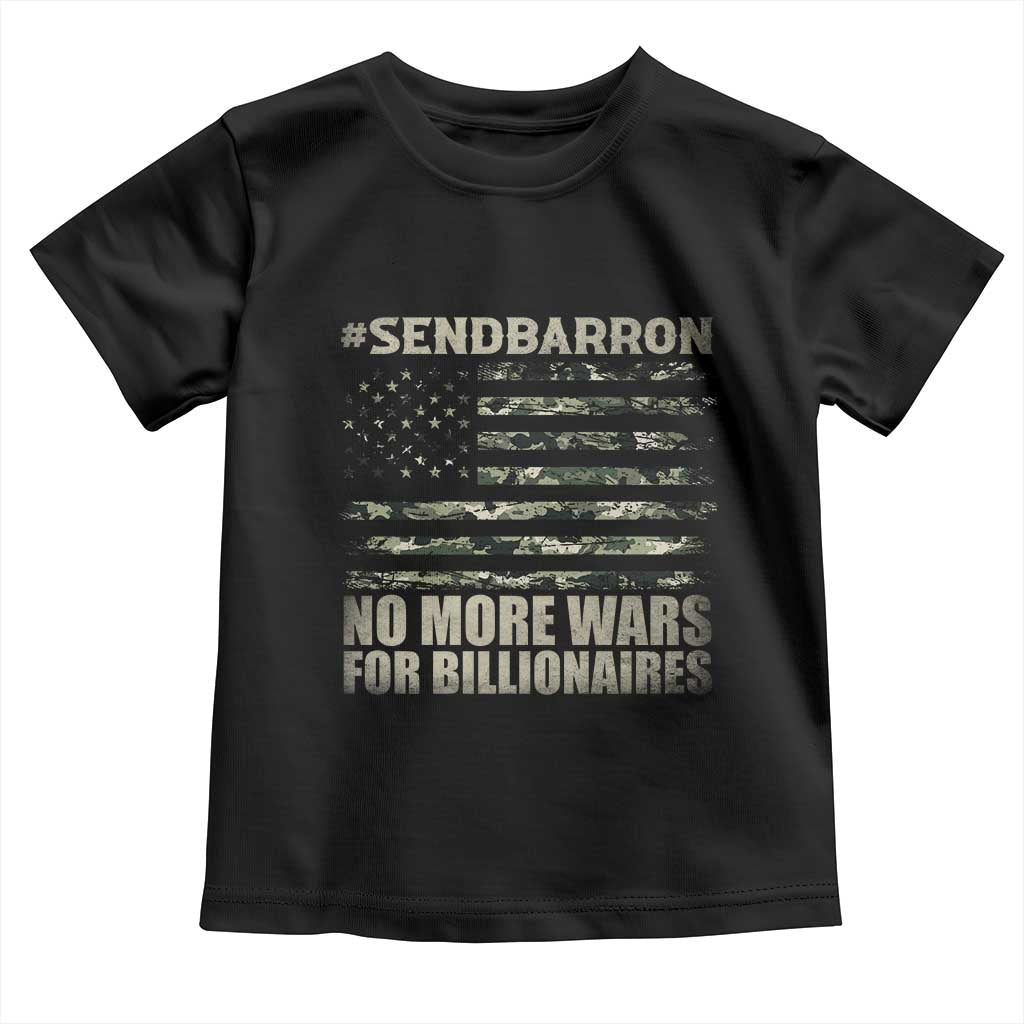 Send Barron Toddler T Shirt Vintage American Flag Camo Soldier Hashtag Meme TS14 Black Print Your Wear