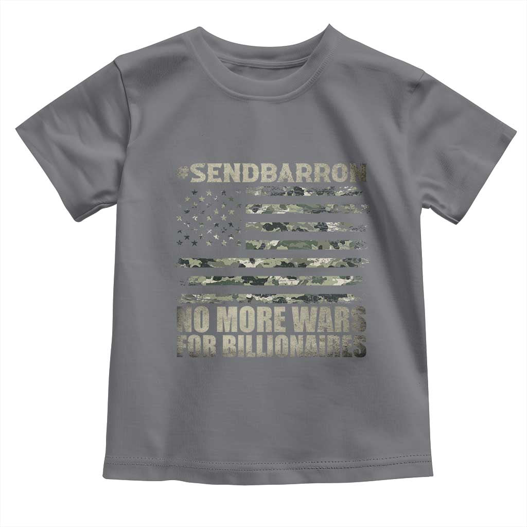 Send Barron Toddler T Shirt Vintage American Flag Camo Soldier Hashtag Meme TS14 Charcoal Print Your Wear