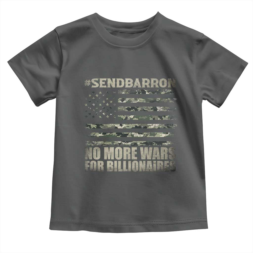 Send Barron Toddler T Shirt Vintage American Flag Camo Soldier Hashtag Meme TS14 Dark Heather Print Your Wear