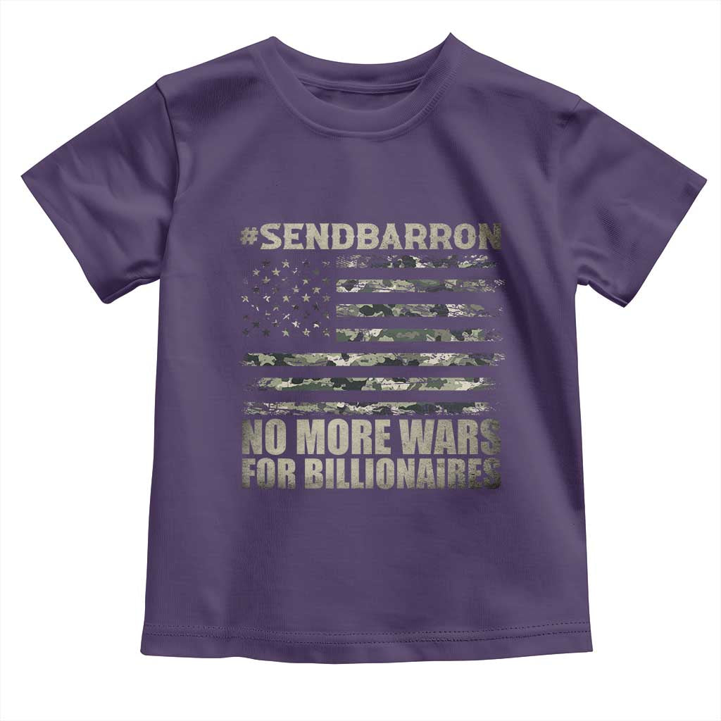 Send Barron Toddler T Shirt Vintage American Flag Camo Soldier Hashtag Meme TS14 Purple Print Your Wear
