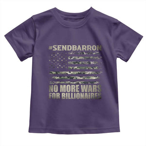Send Barron Toddler T Shirt Vintage American Flag Camo Soldier Hashtag Meme TS14 Purple Print Your Wear