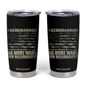 Send Barron Tumbler Cup Vintage American Flag Camo Soldier Hashtag Meme TS14 Black Print Your Wear