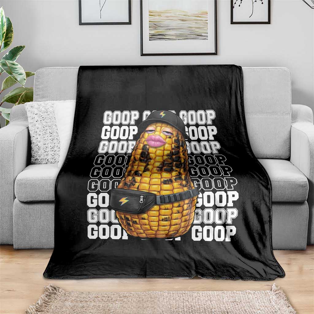 Funny Burnt Peanut Goop Throw Blanket Burnt Corn Meme Viral Humor TS14 Print Your Wear