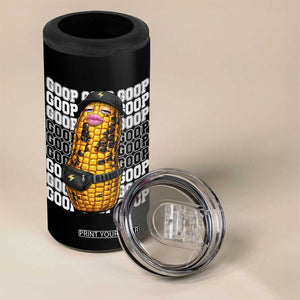 Funny Burnt Peanut Goop 4 in 1 Can Cooler Tumbler Burnt Corn Meme Viral Humor TS14 Print Your Wear