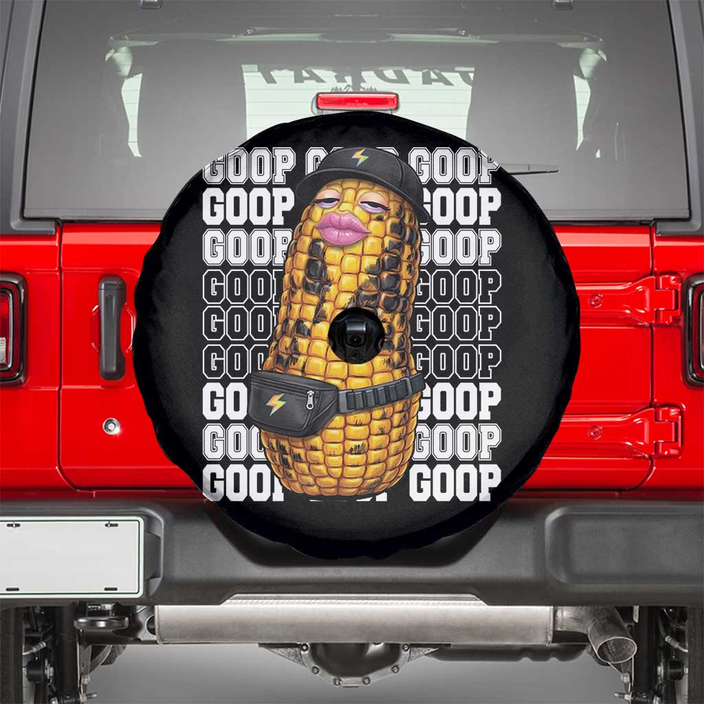 Funny Burnt Peanut Goop Spare Tire Cover Burnt Corn Meme Viral Humor TS14 Black Print Your Wear