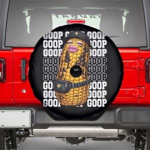 Funny Burnt Peanut Goop Spare Tire Cover Burnt Corn Meme Viral Humor TS14 Black Print Your Wear