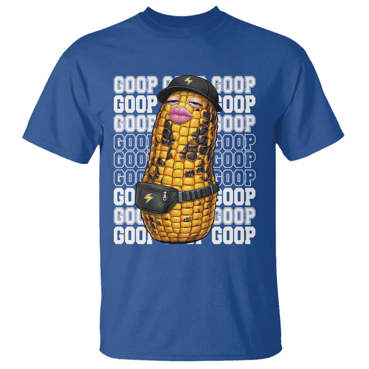 Funny Burnt Peanut Goop T Shirt Burnt Corn Meme Viral Humor TS14 Royal Blue Print Your Wear