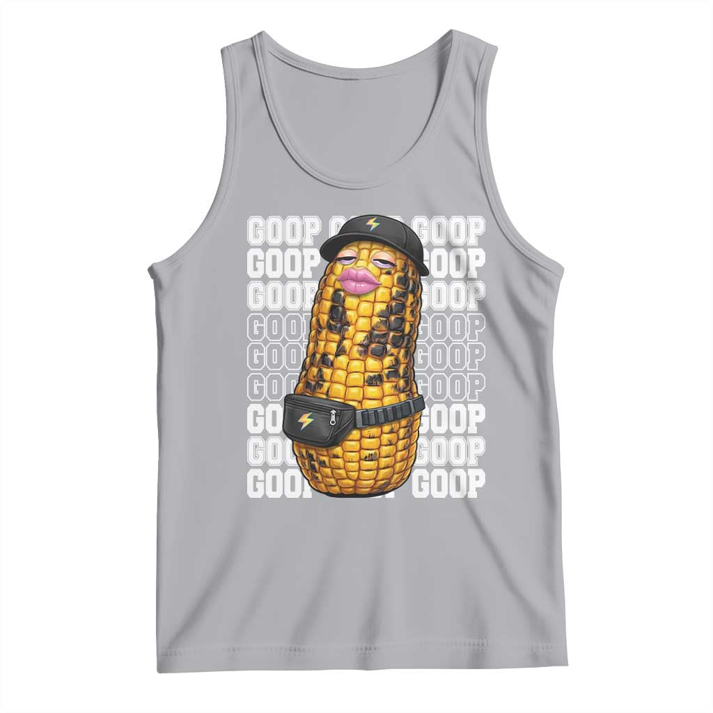 Funny Burnt Peanut Goop Tank Top Burnt Corn Meme Viral Humor TS14 Athletic Heather Print Your Wear