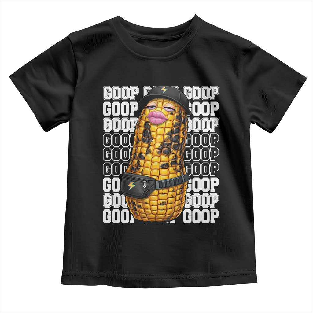 Funny Burnt Peanut Goop Toddler T Shirt Burnt Corn Meme Viral Humor TS14 Black Print Your Wear