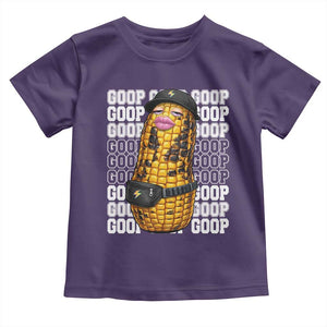 Funny Burnt Peanut Goop Toddler T Shirt Burnt Corn Meme Viral Humor TS14 Purple Print Your Wear