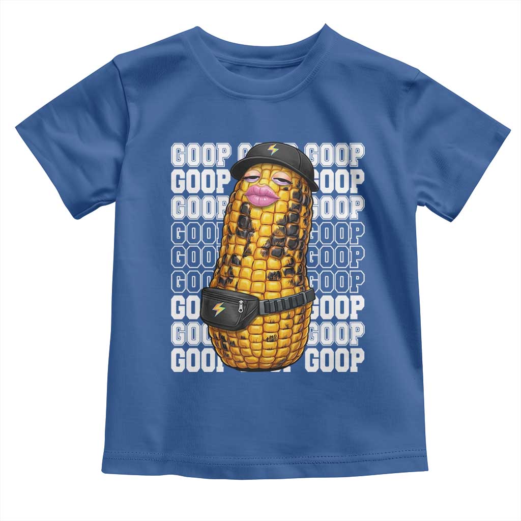 Funny Burnt Peanut Goop Toddler T Shirt Burnt Corn Meme Viral Humor TS14 Royal Blue Print Your Wear