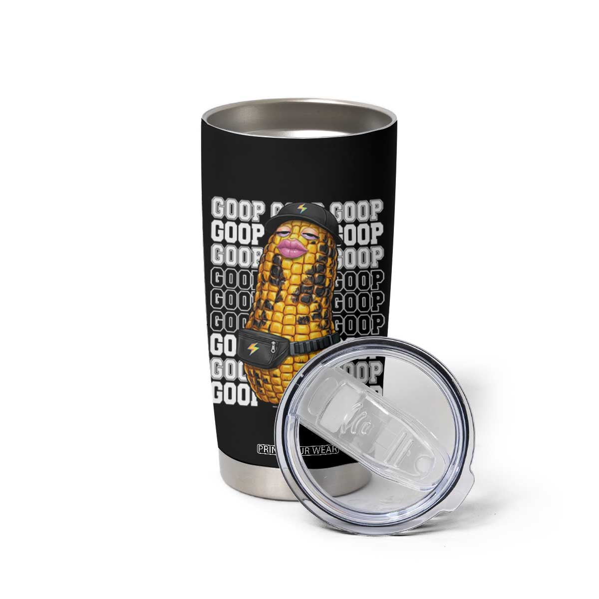 Funny Burnt Peanut Goop Tumbler Cup Burnt Corn Meme Viral Humor TS14 Print Your Wear