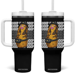 Funny Burnt Peanut Goop Tumbler With Handle Burnt Corn Meme Viral Humor TS14 One Size: 40 oz Black Print Your Wear
