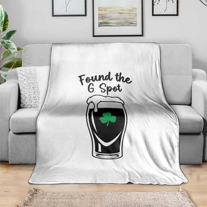 Funny St Patrick’s Day Beer Throw Blanket Found The G Spot TS14 Print Your Wear
