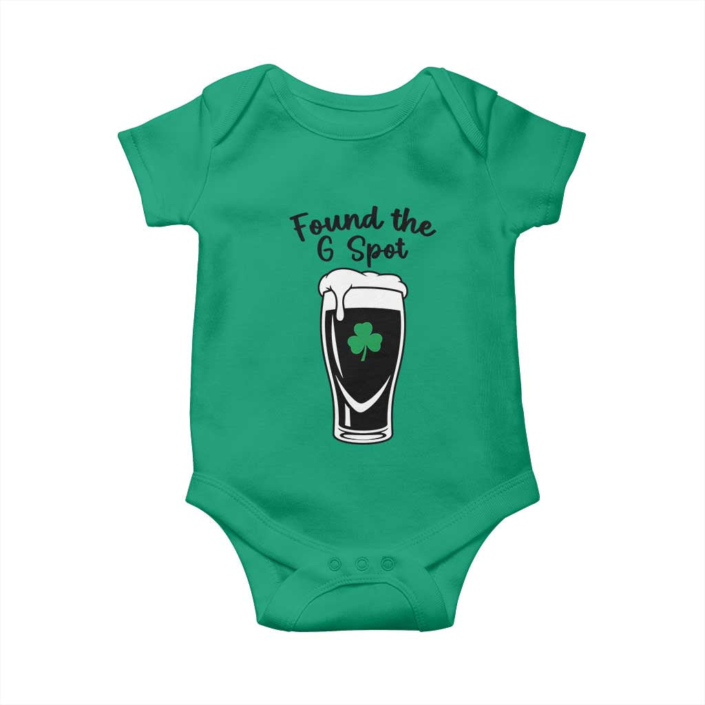 Funny St Patrick’s Day Beer Baby Onesie Found The G Spot TS14 Irish Green Print Your Wear