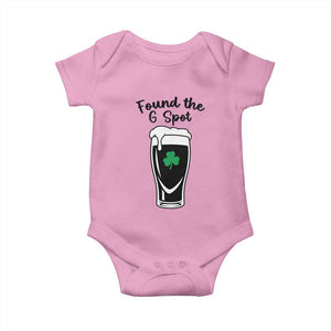 Funny St Patrick’s Day Beer Baby Onesie Found The G Spot TS14 Light Pink Print Your Wear