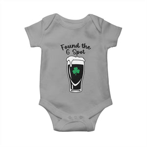Funny St Patrick’s Day Beer Baby Onesie Found The G Spot TS14 Sport Gray Print Your Wear