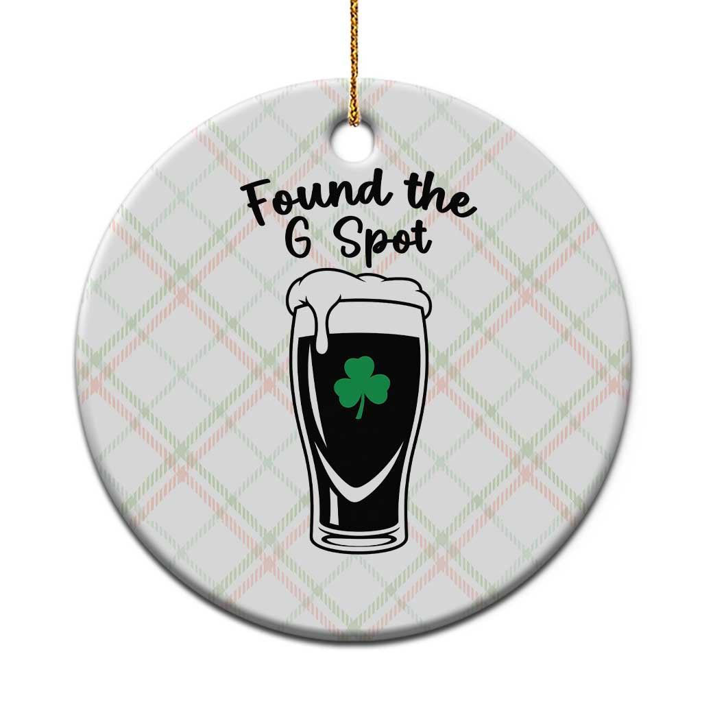 Funny St Patrick’s Day Beer Ceramic Ornament Found The G Spot TS14 1pc Christmas Plaid Print Your Wear