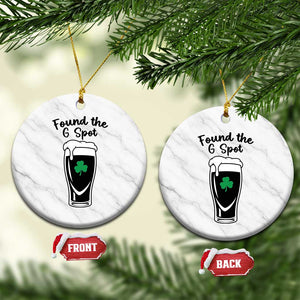 Funny St Patrick’s Day Beer Ceramic Ornament Found The G Spot TS14 1pc White Marble Print Your Wear