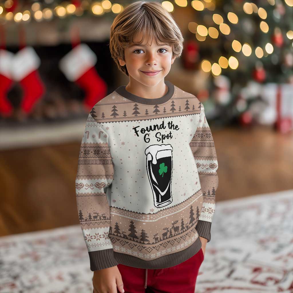 Funny St Patrick’s Day Beer Ugly Christmas Sweater Found The G Spot TS14 Mocha Mousse Print Your Wear