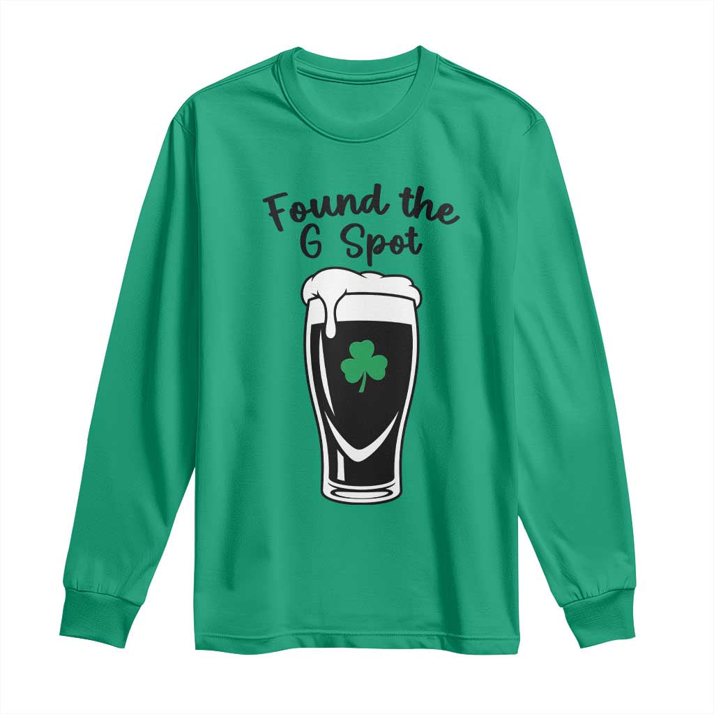 Funny St Patrick’s Day Beer Long Sleeve Shirt Found The G Spot TS14 Irish Green Print Your Wear
