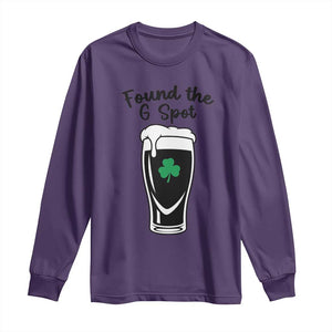 Funny St Patrick’s Day Beer Long Sleeve Shirt Found The G Spot TS14 Purple Print Your Wear