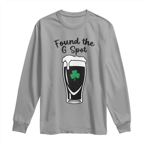 Funny St Patrick’s Day Beer Long Sleeve Shirt Found The G Spot TS14 Sport Gray Print Your Wear