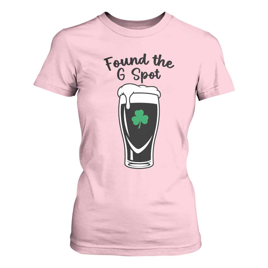 Funny St Patrick’s Day Beer T Shirt For Women Found The G Spot TS14 Light Pink Print Your Wear