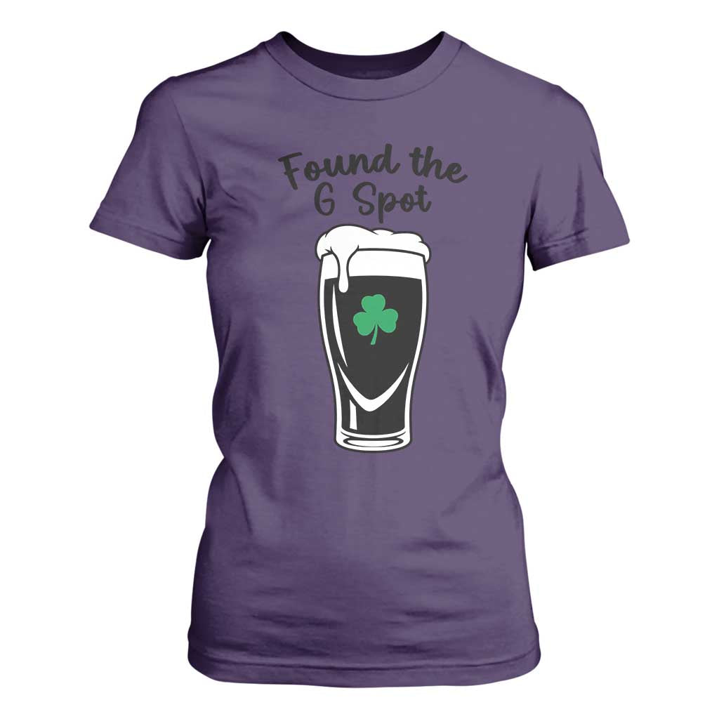 Funny St Patrick’s Day Beer T Shirt For Women Found The G Spot TS14 Purple Print Your Wear