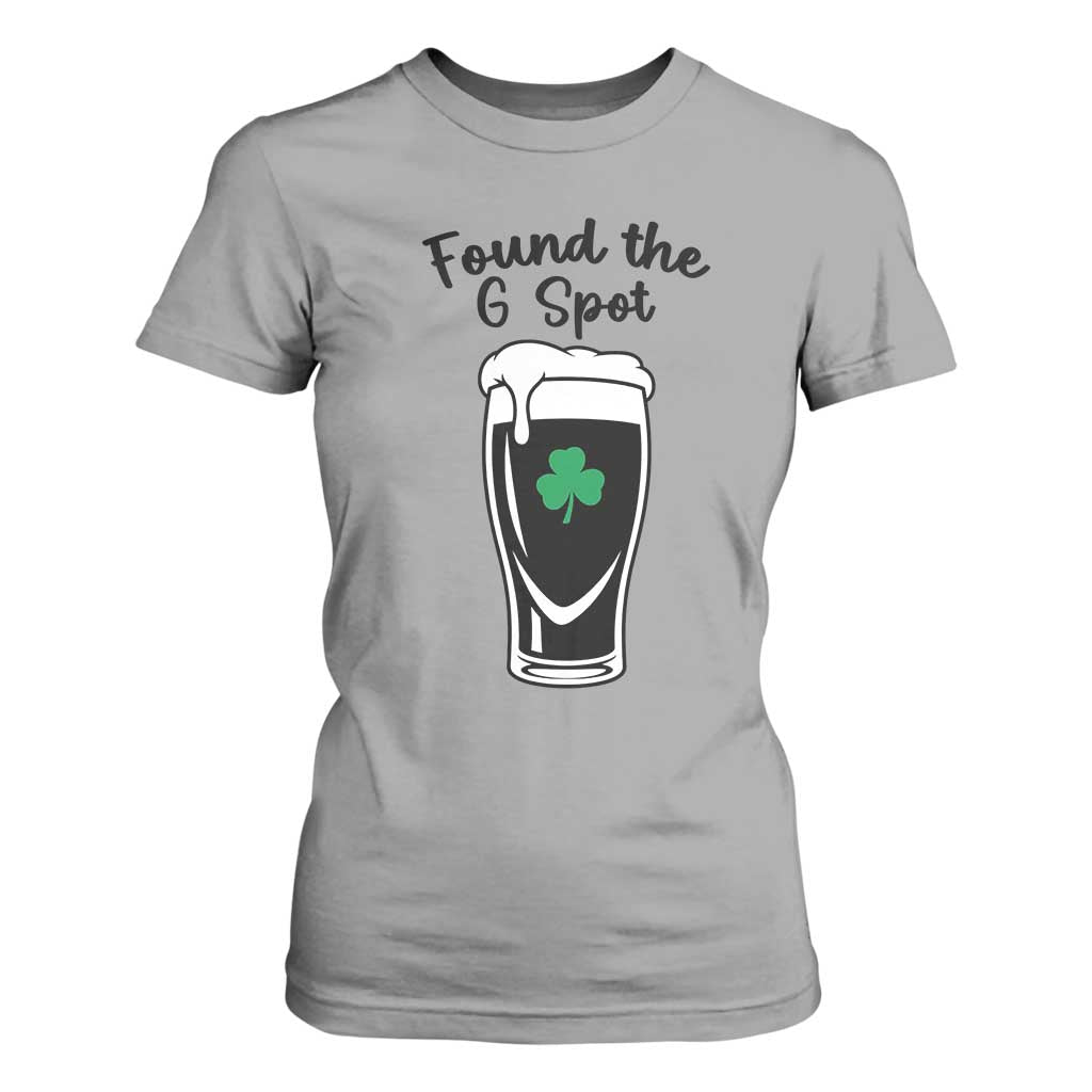 Funny St Patrick’s Day Beer T Shirt For Women Found The G Spot TS14 Sport Gray Print Your Wear