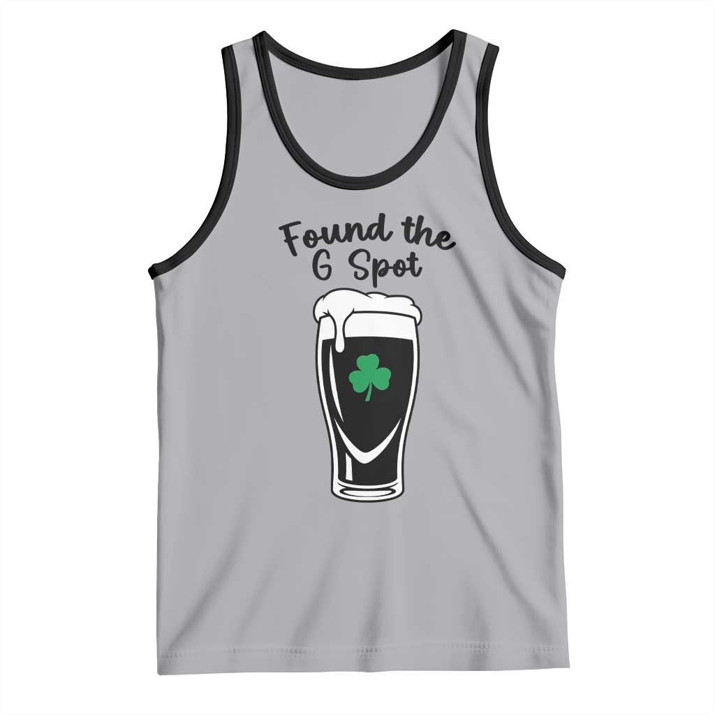 Funny St Patrick’s Day Beer Tank Top Found The G Spot TS14 Athletic Heather Black Print Your Wear