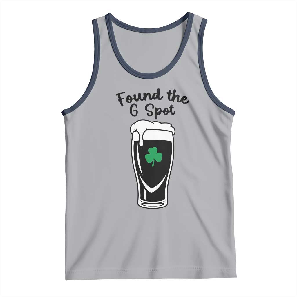 Funny St Patrick’s Day Beer Tank Top Found The G Spot TS14 Athletic Heather Navy Print Your Wear