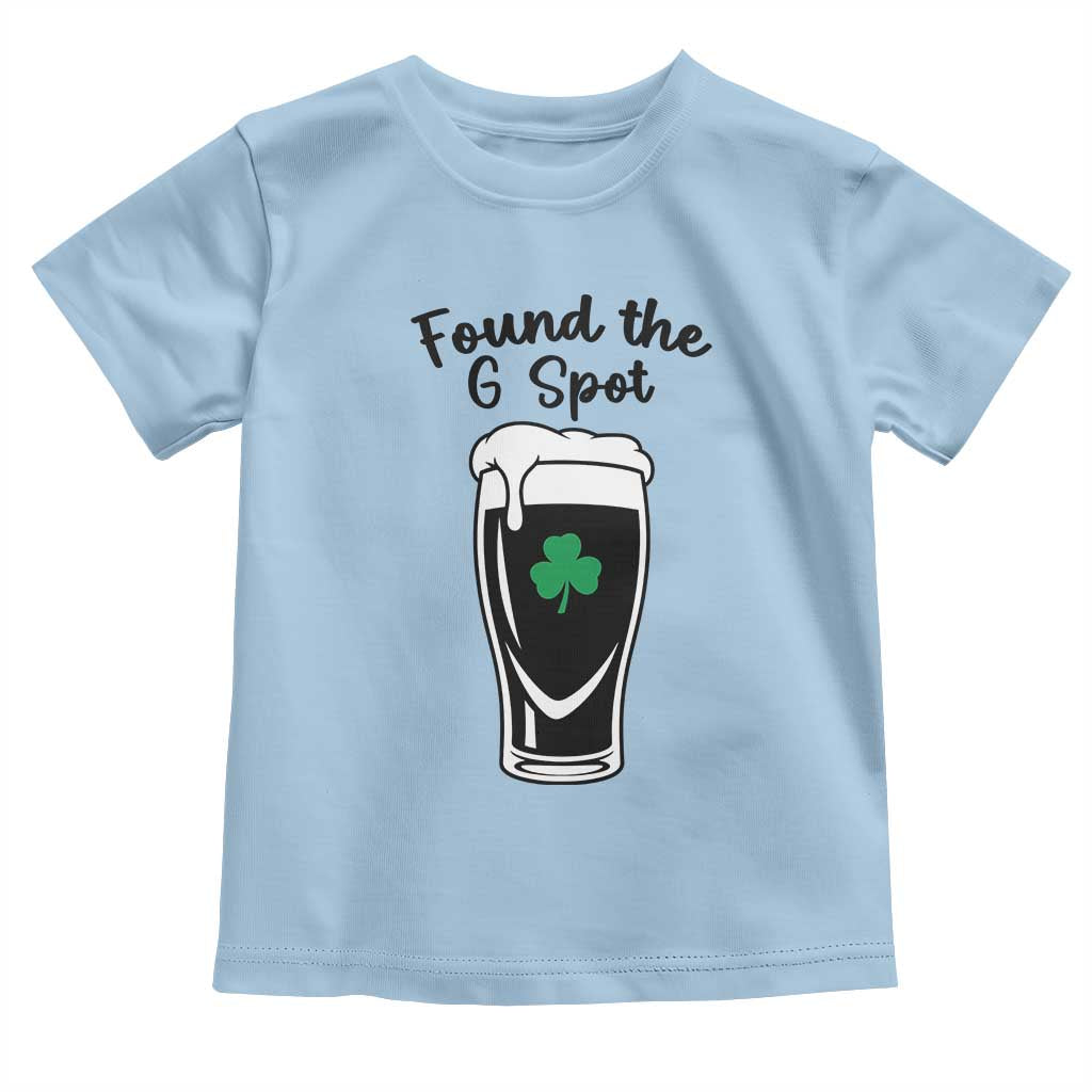Funny St Patrick’s Day Beer Toddler T Shirt Found The G Spot TS14 Light Blue Print Your Wear