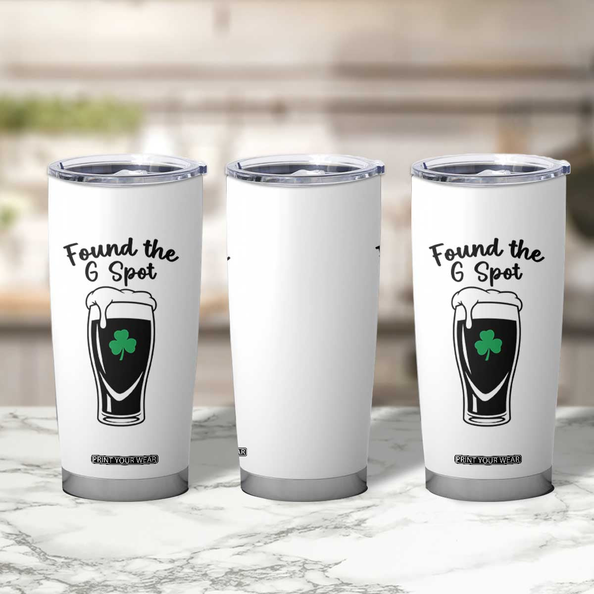 Funny St Patrick’s Day Beer Tumbler Cup Found The G Spot TS14 Print Your Wear