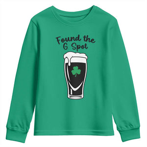 Funny St Patrick’s Day Beer Youth Sweatshirt Found The G Spot TS14 Irish Green Print Your Wear