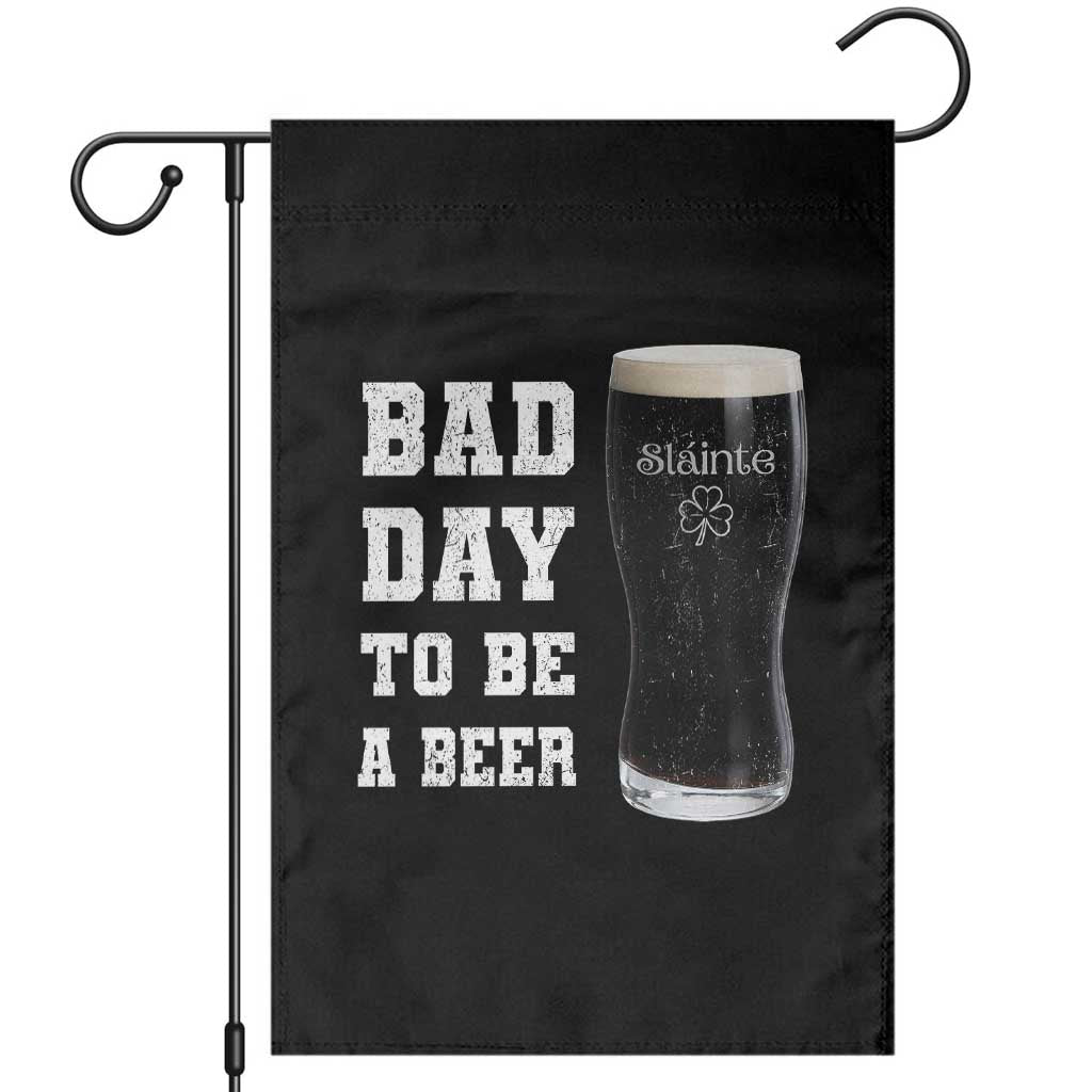 Irish Shamrock Beer Garden Flag Bad Day To Be A Beer TS14 Black Print Your Wear