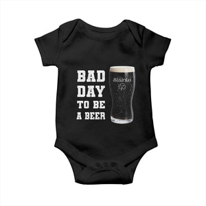 Irish Shamrock Beer Baby Onesie Bad Day To Be A Beer TS14 Black Print Your Wear