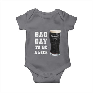 Irish Shamrock Beer Baby Onesie Bad Day To Be A Beer TS14 Charcoal Print Your Wear