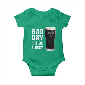 Irish Shamrock Beer Baby Onesie Bad Day To Be A Beer TS14 Irish Green Print Your Wear