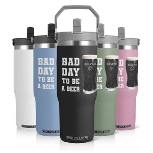 Irish Shamrock Beer Flip Straw Tumbler Bad Day To Be A Beer TS14 Print Your Wear
