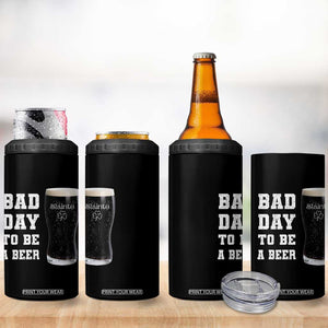 Irish Shamrock Beer 4 in 1 Can Cooler Tumbler Bad Day To Be A Beer TS14 Print Your Wear