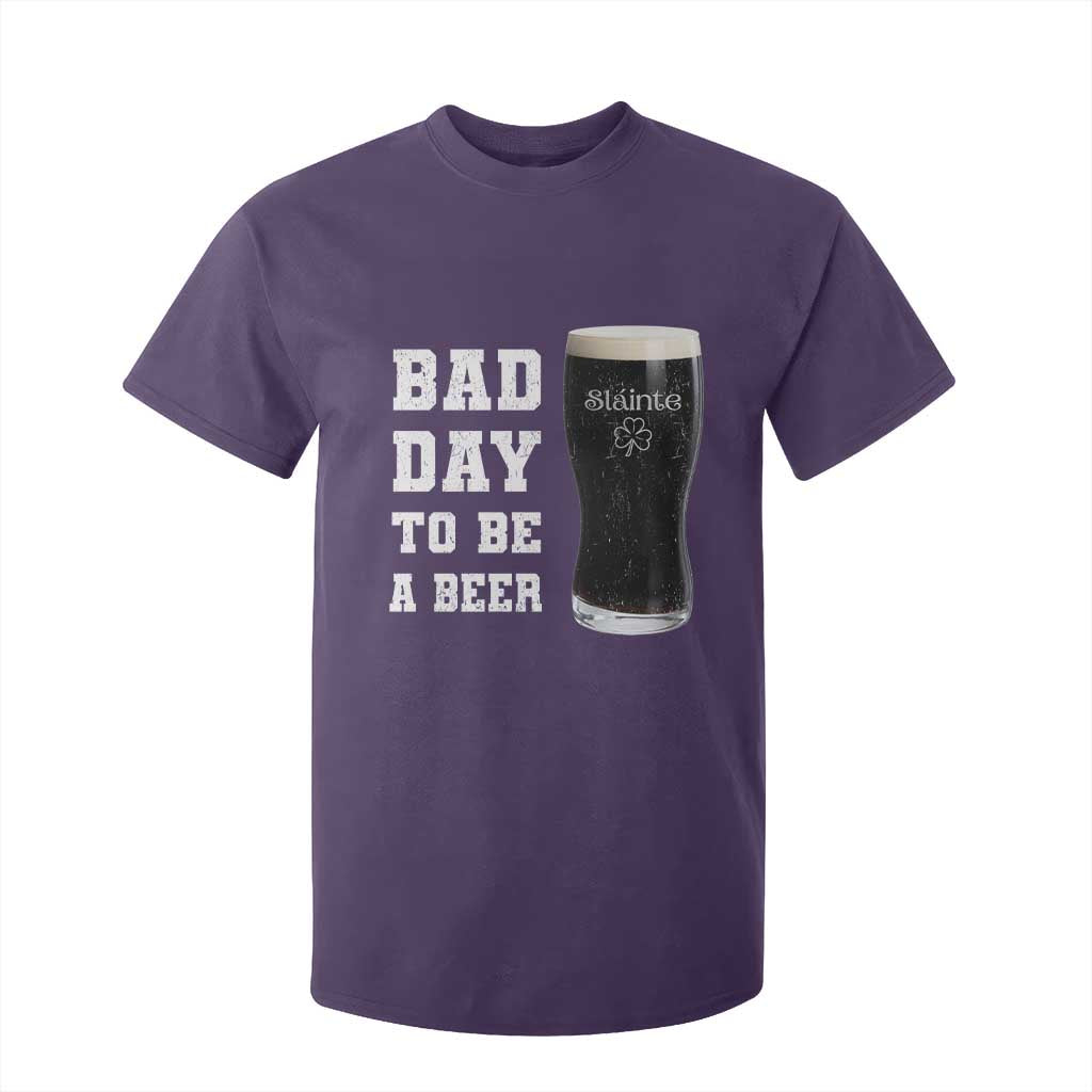 Irish Shamrock Beer T Shirt For Kid Bad Day To Be A Beer TS14 Purple Print Your Wear