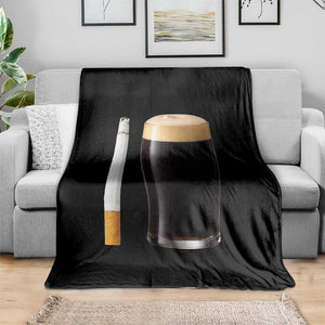 Irish Shamrock Beer Smoking Pub Drinking Humor Throw Blanket TS14 Print Your Wear