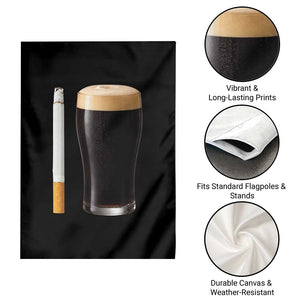Irish Shamrock Beer Smoking Pub Drinking Humor Garden Flag TS14 Print Your Wear