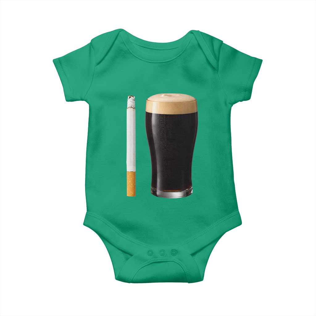 Irish Shamrock Beer Smoking Pub Drinking Humor Baby Onesie TS14 Irish Green Print Your Wear